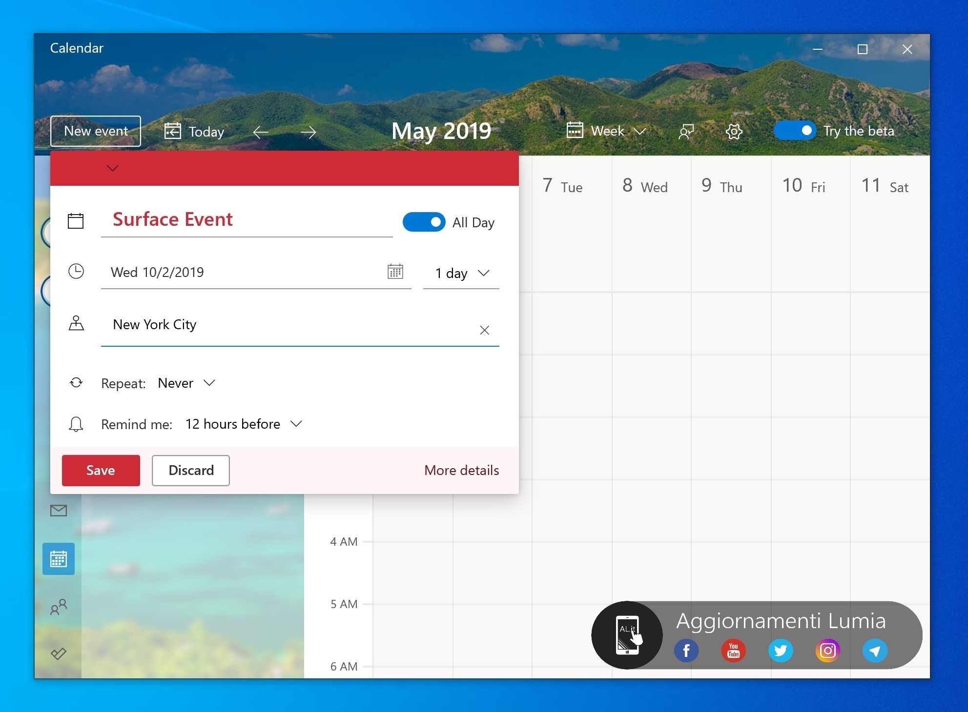 Desktop calendar app windows 10